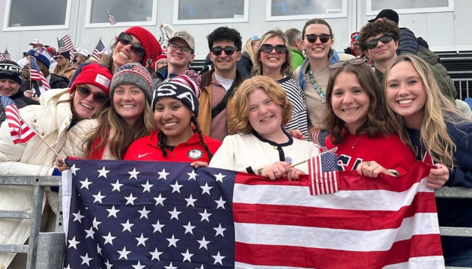 Students at the Paralympics.