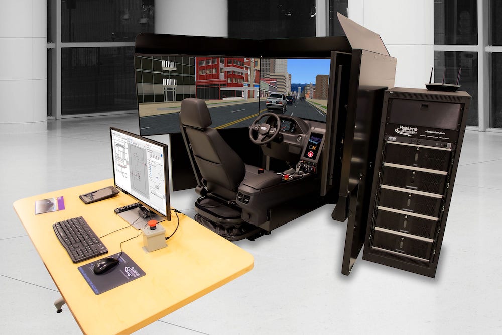 Image of a driving simulator