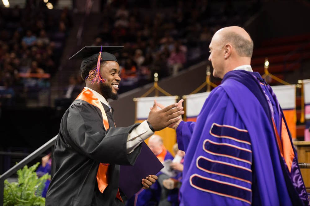A Clemson Public Health Science Student Graduating