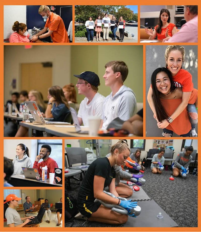 Students in a Clemson Public Health Science Classroom