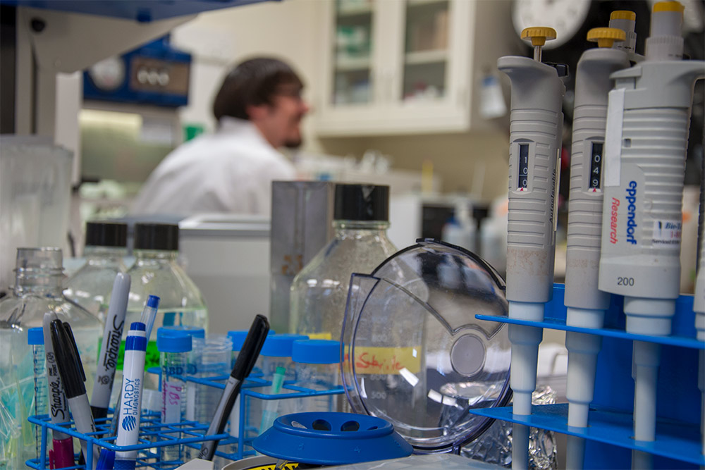 Image of a person in a medical lab