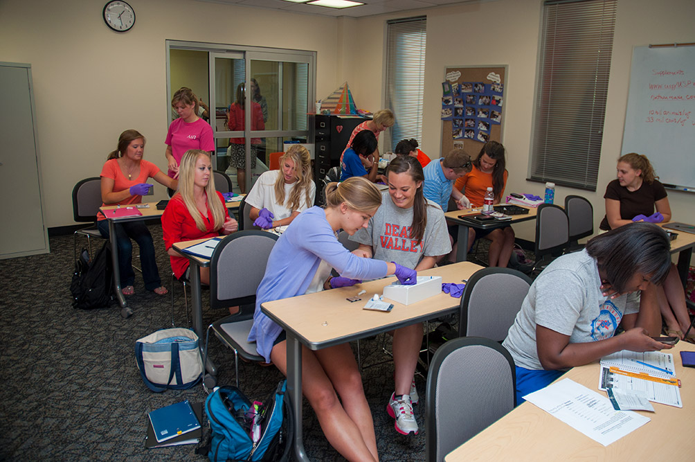 Students in a classroom