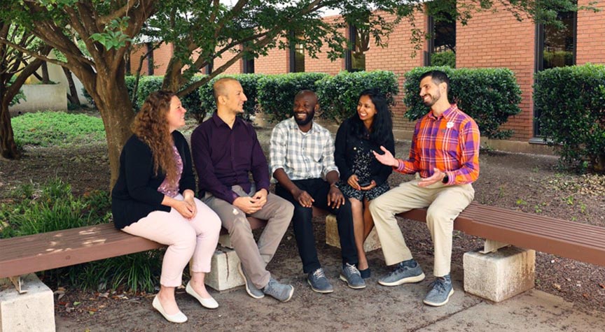 Clemson health sciences graduate research assistant in the lab