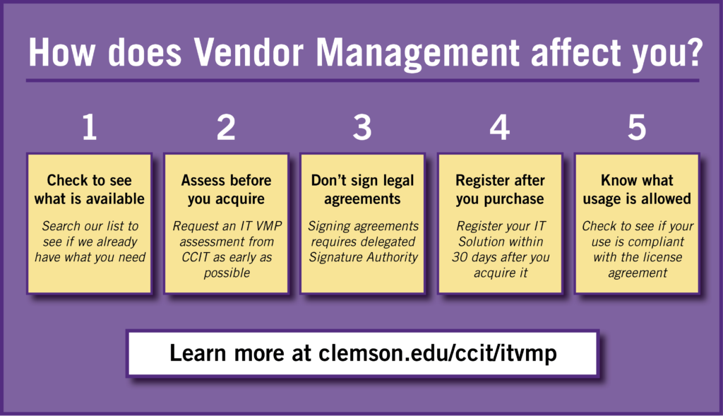 It Vendor Management Policy Process