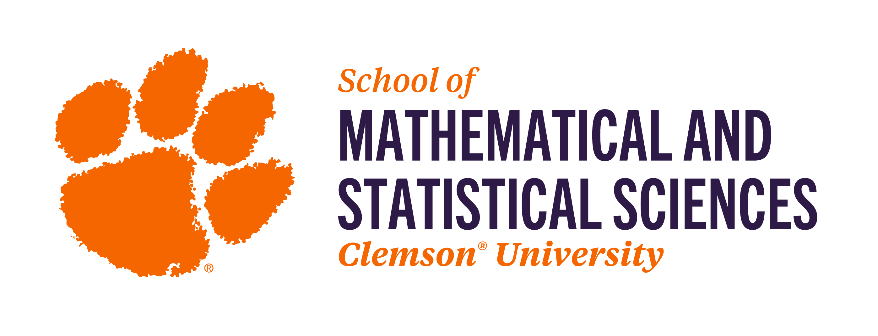 Clemson University School of Mathematical and Statistical Sciences Logo