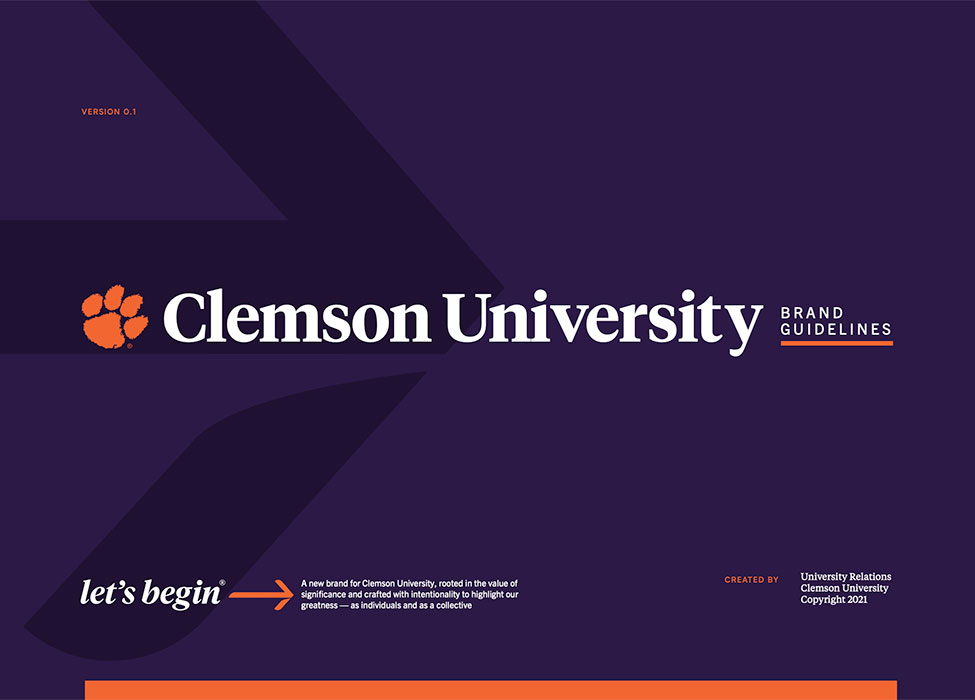 Clemson Brand Guide cover