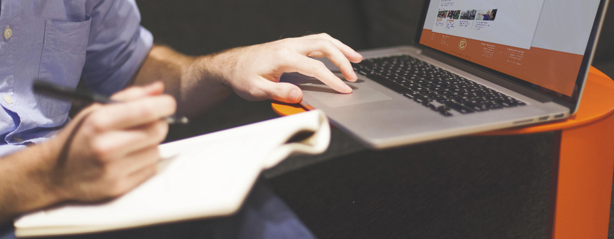 Man sitting at computer