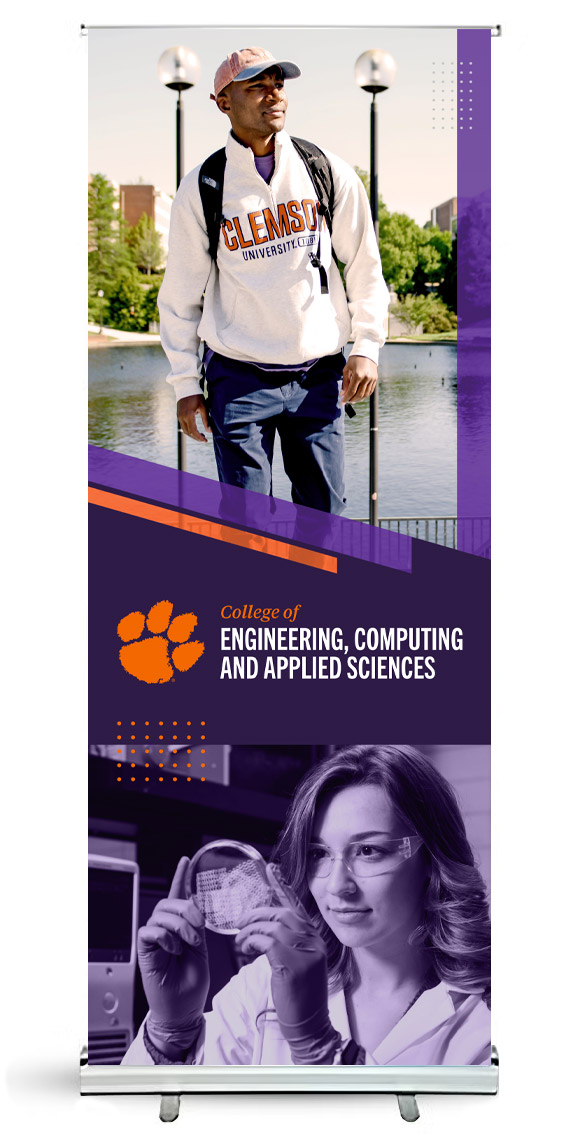 Pop-up Banner featuring a male student looking into the distance hopefully