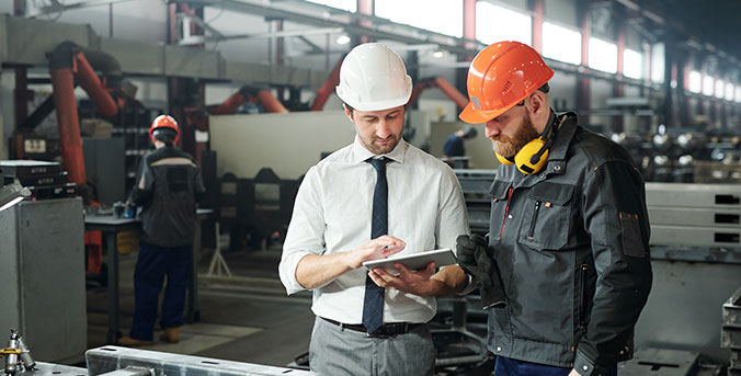 Inside manufacturing plant