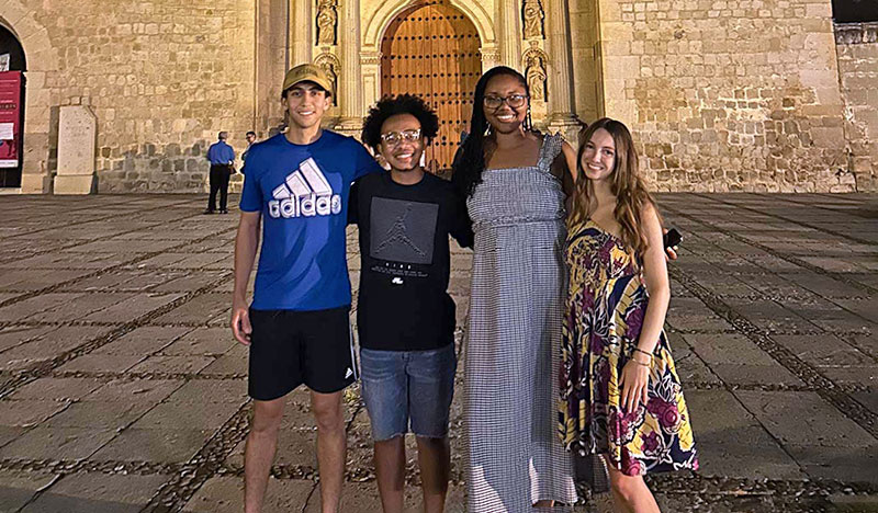 Ammar with study abroad group who had the opportunity to travel to Oaxaca, Mexico.