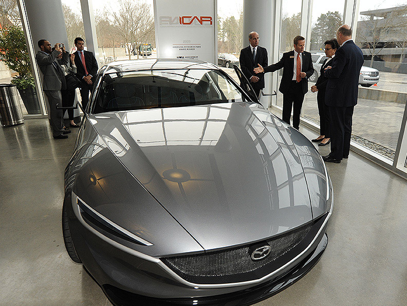 Partners view the completed concept vehicle