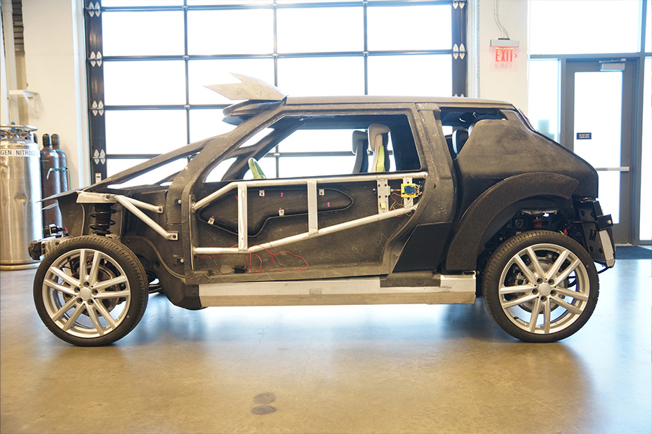 Unfinished frame of DO9 vehicle