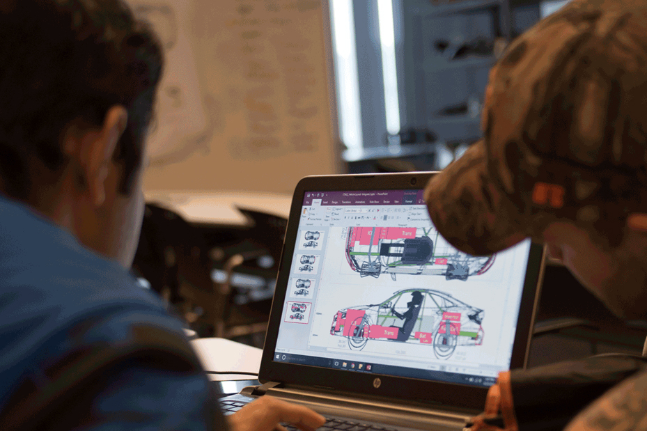 Student study renderings of the DO9 vehicle