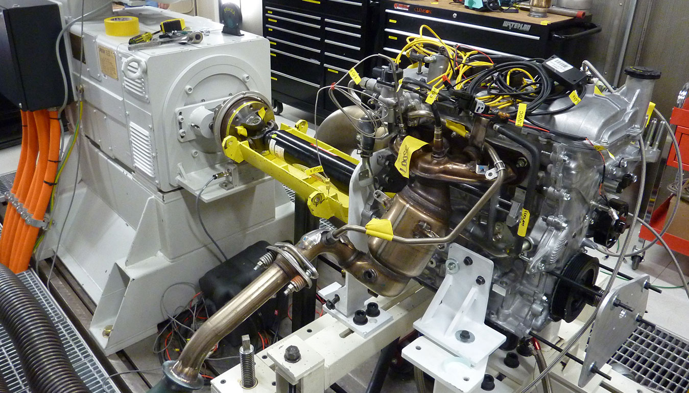 Close up of vehicle engine