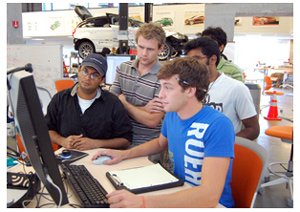 Students in the Deep Orange lab