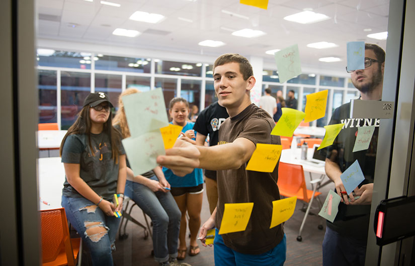 Students at DEN network meeting