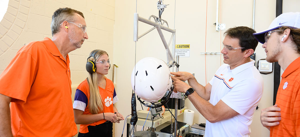 DesJardins and football helmet research