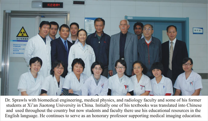 Dr. Spras with boemedical engineering students in China.