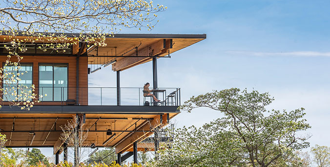 View of Outdoor Center balcony.