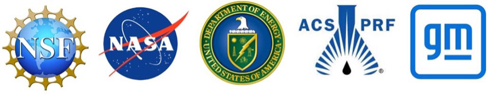 Sponsors include NSF, ACSPRF, NASA DOE, GM.
