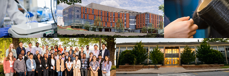 Interior and exterior facility images on Clemson campus.