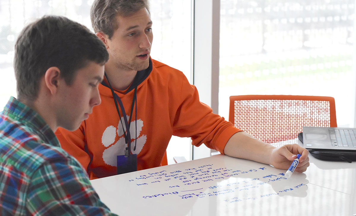 Students in Watt working on project