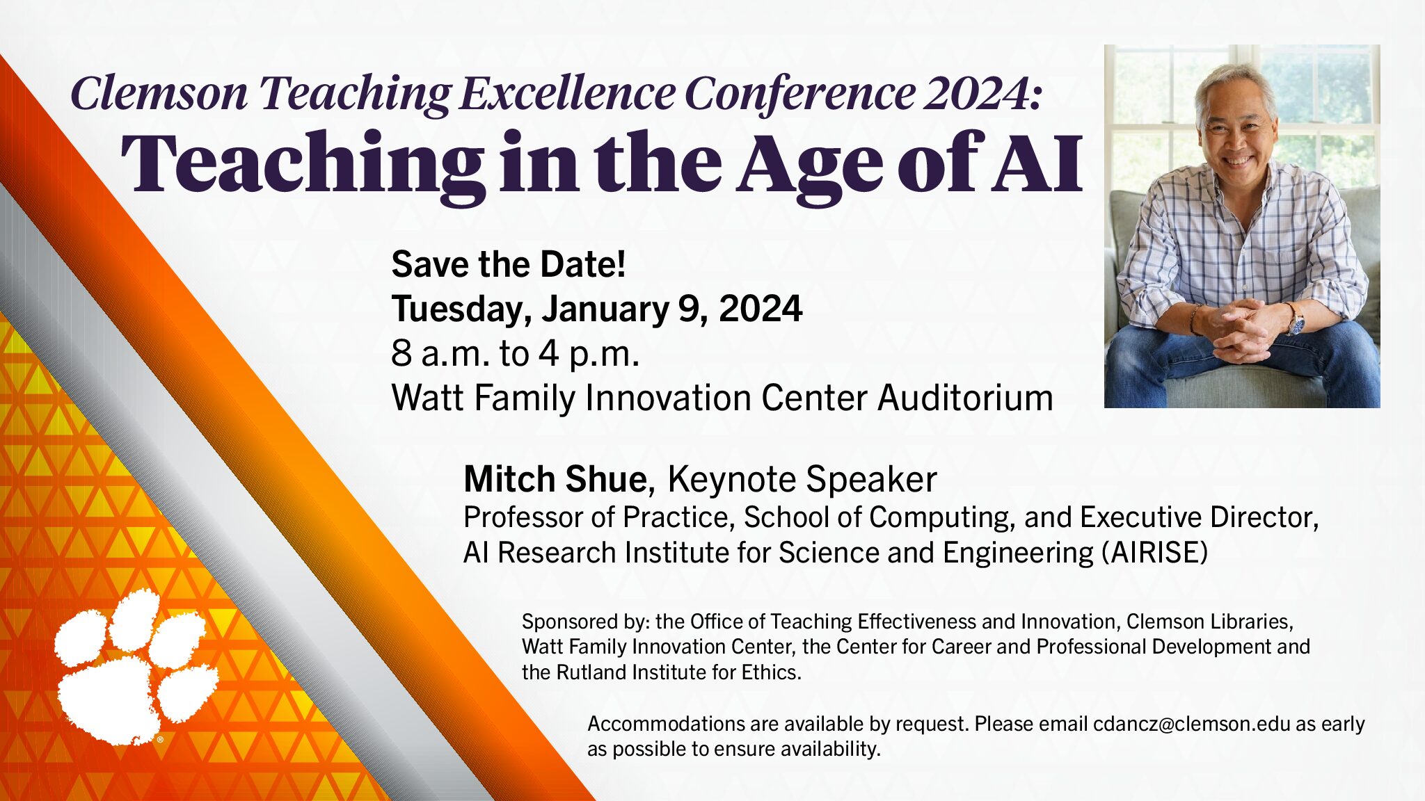Clemson Teaching Excellence Conference 2024 Slide