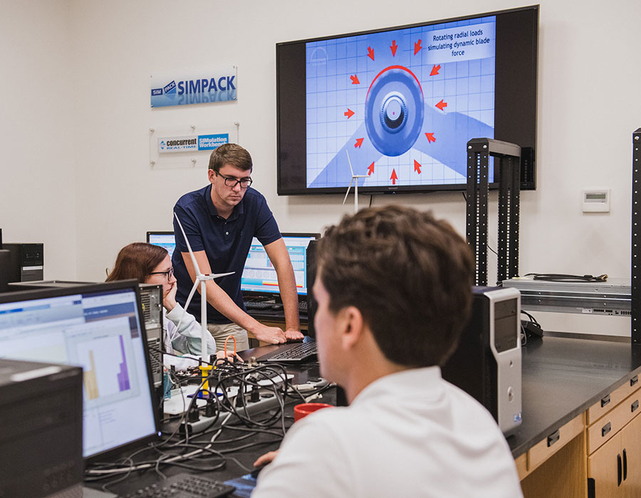 Students at Charleston facility working in computer lab.
