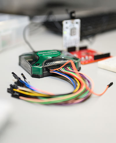 Close-up of equipment with wires