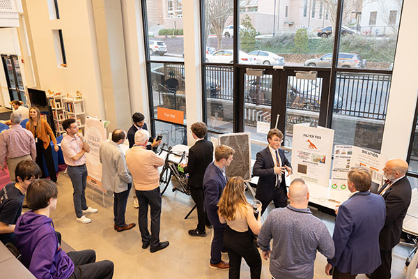 Students presenting some of their entrepreneurial ideas at the Launchpad