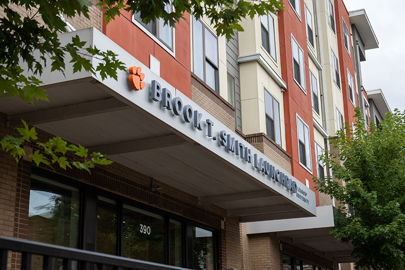 Exterior of Brook T. Smith Launchpad in downtown Clemson