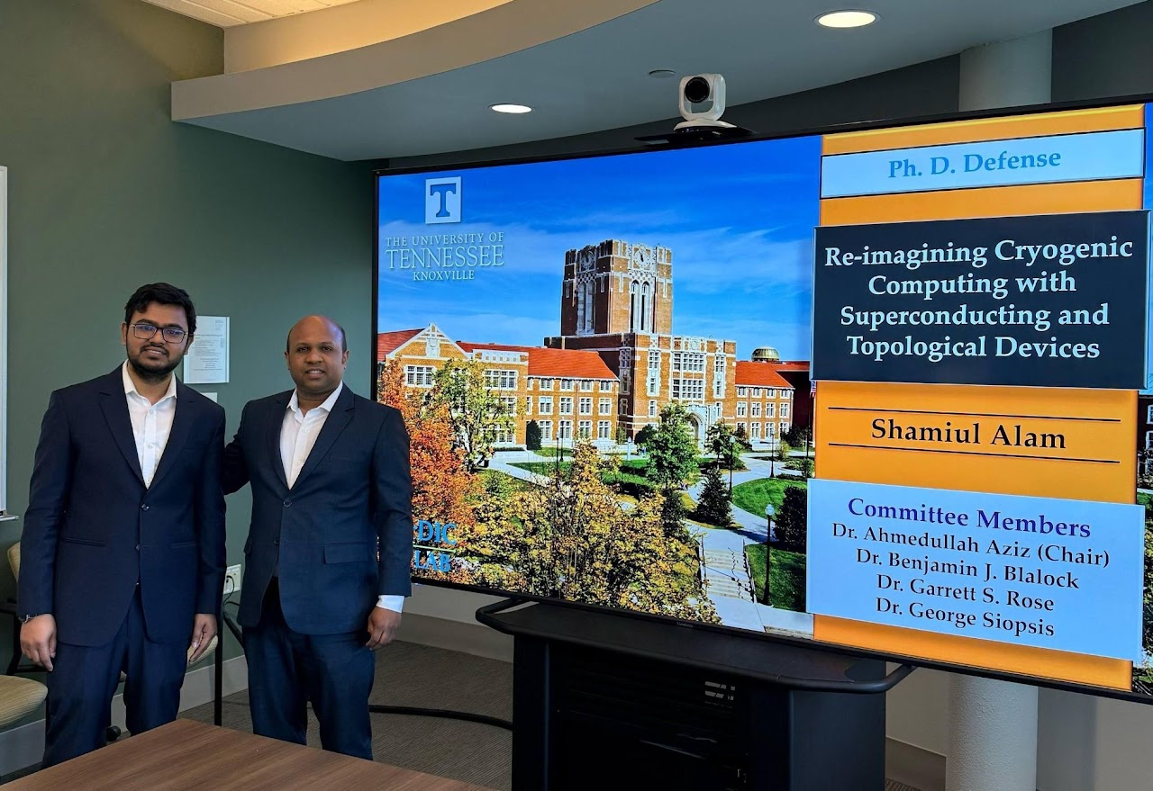 Alam defended my Ph.D. dissertation in Electrical Engineering at the University of Tennessee, Knoxville.