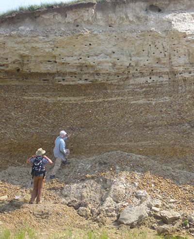 Bell River study with 2 geologists pictured.