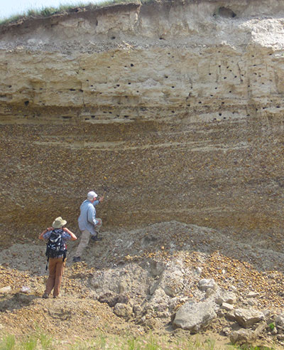Bell River study with 2 geologists pictured.