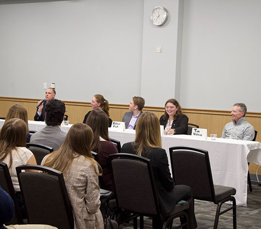Career Panel group in front of audience
