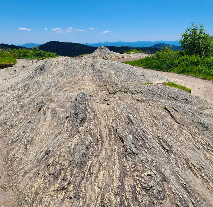 Brevard mountains and rocky ground