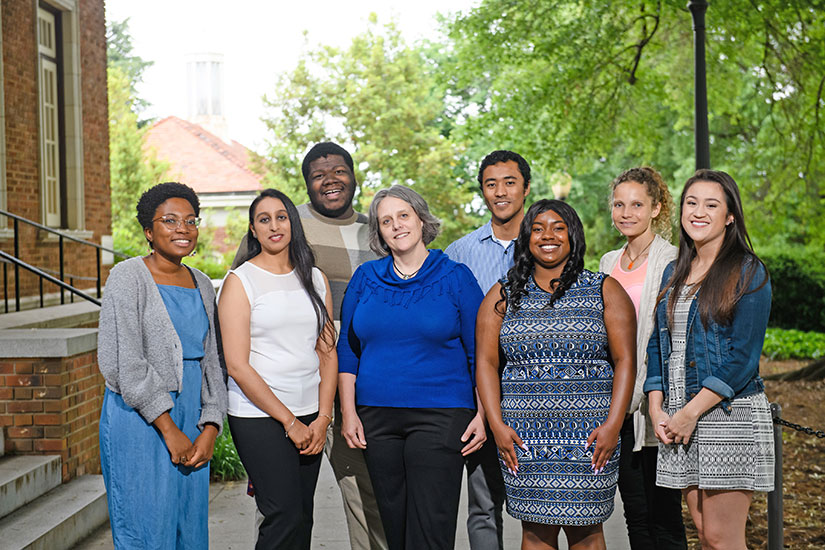 Eliza Gallagher with graduate students