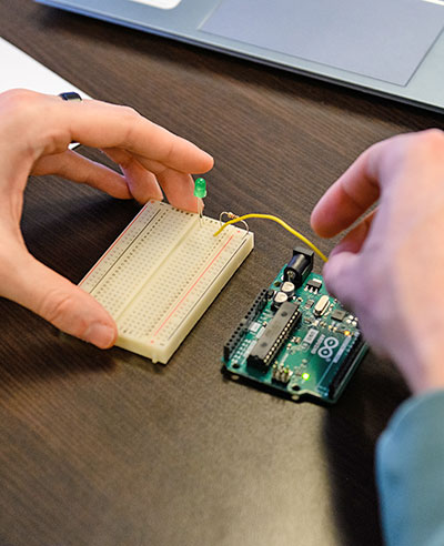 Up close of Arduino equipment