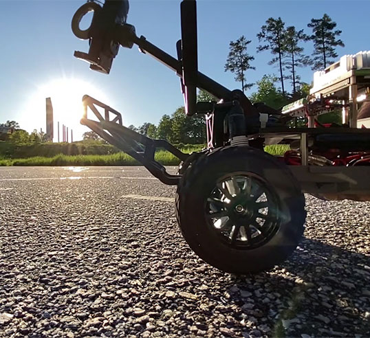 Small autonomous research vehicle on campus