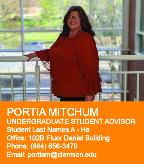 Portia Mitchum ug advisor for students A-Ha, click to email.