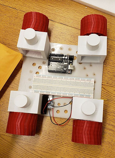 Close-up of solar harvesting vehicle from CI project.