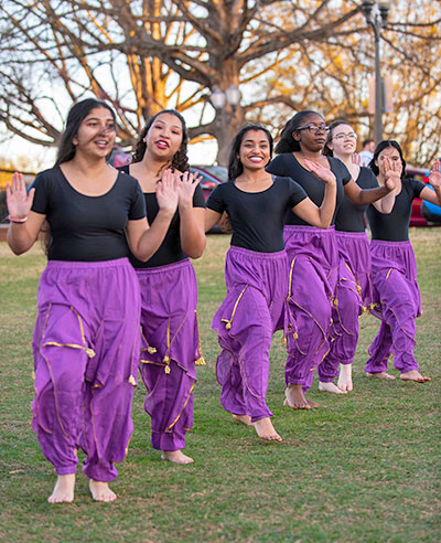 Dancers at international festival.