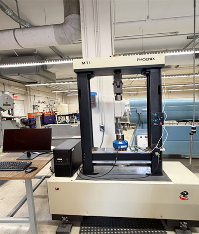 Equipment in one of the mechanical engineering shops
