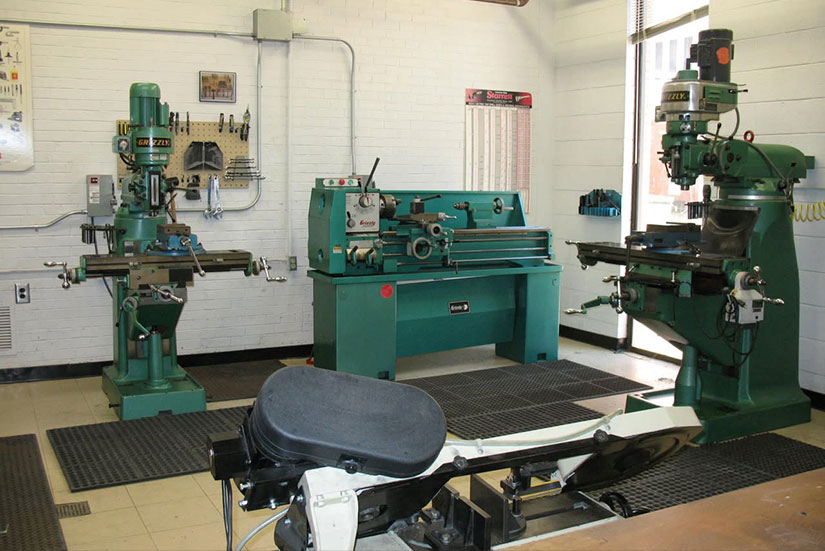 Machine equipment housed within department shop