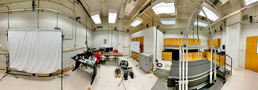 Wide pan of Assistive Robotics lab setup