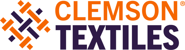 Clemson Textiles orange and purple logo