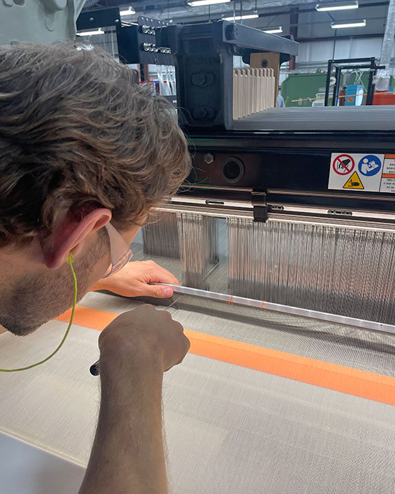 Picanol loom in use