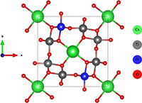 Unit cell of a cesium-aluminum hollandite structure