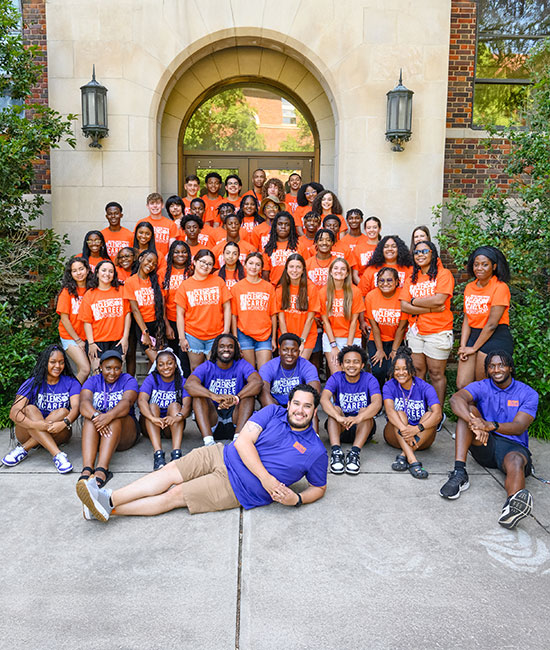 Group of students in the Clemson Career Workshop summer program.