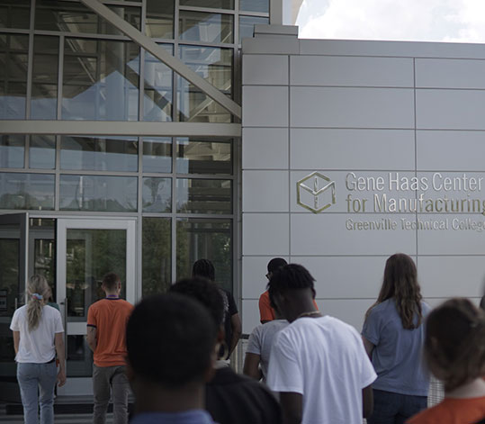 Group heading into icar facility